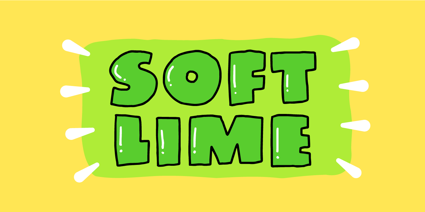 Ejemplo de fuente Soft Lime Regular